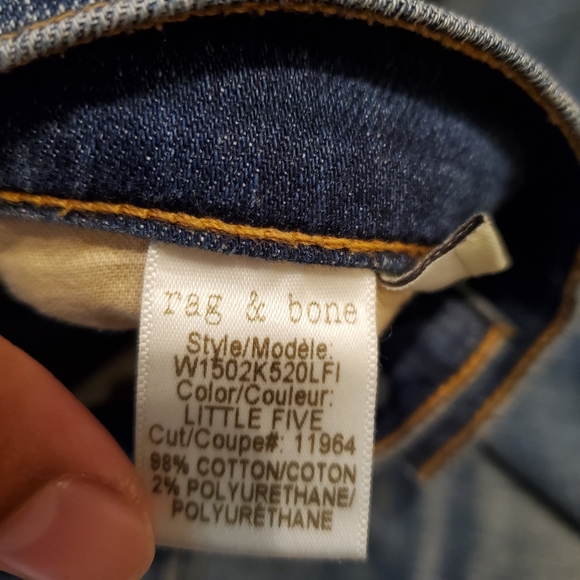 ☀️ Rag & Bone jeans "Little Five Wash" Sz 25☀️ - Picture 12 of 13